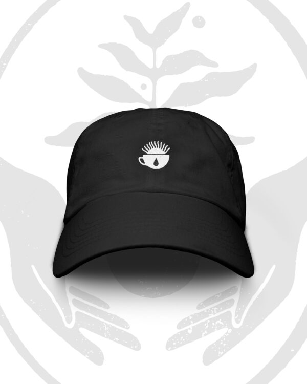 Black hat with Noble Ground Coffee logo